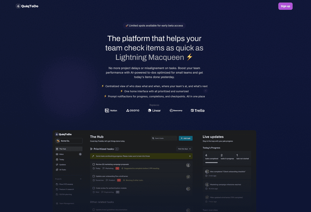 Dark Mode Pro template preview