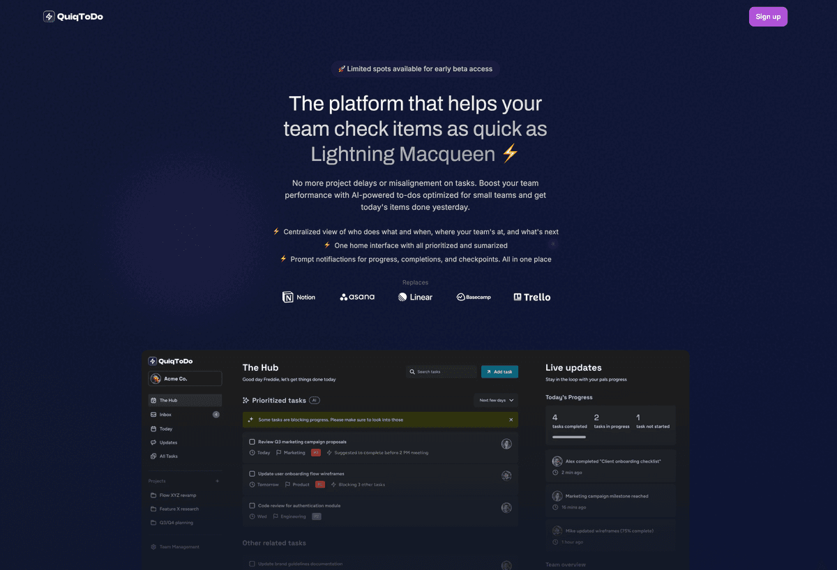 Dark Mode Pro template preview