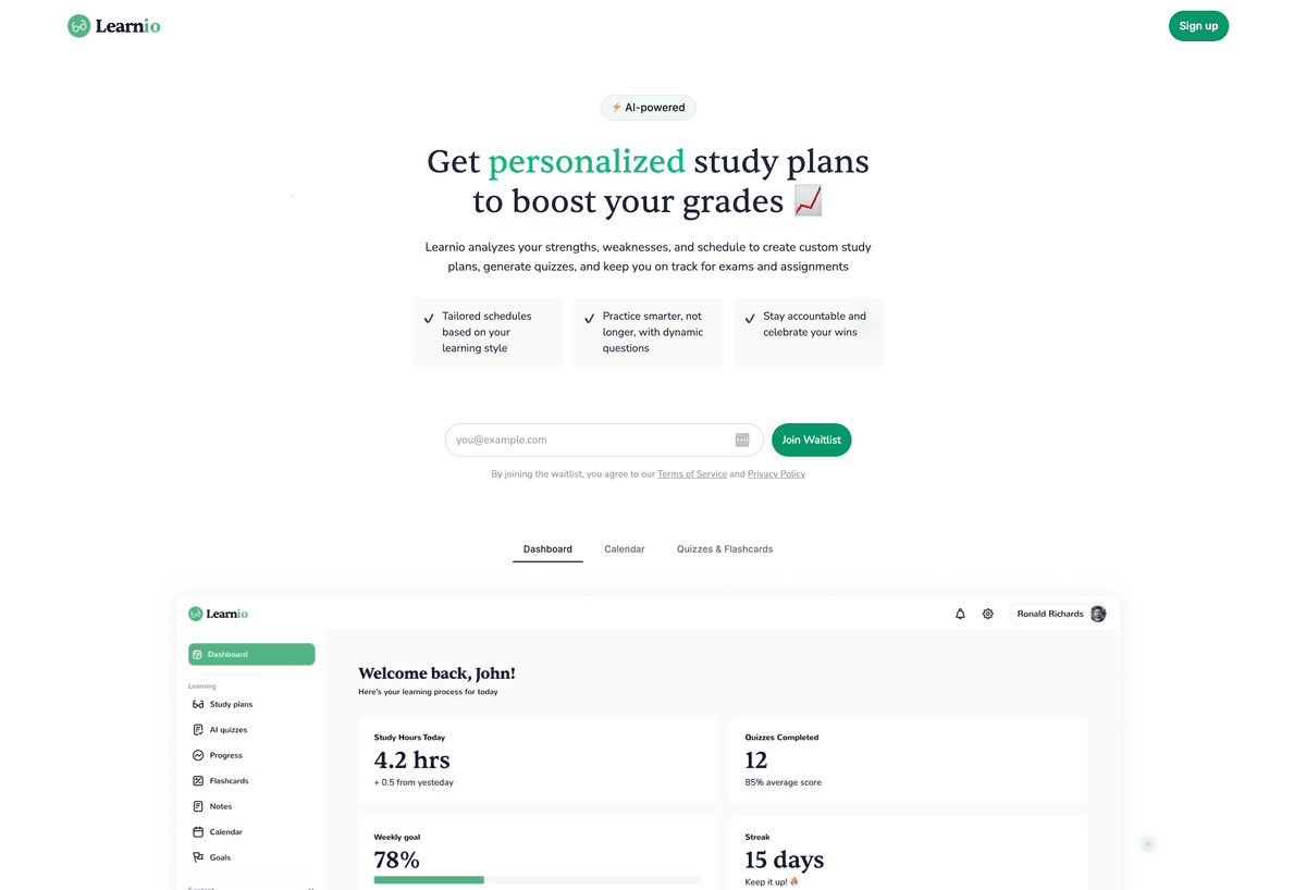Learnio template preview