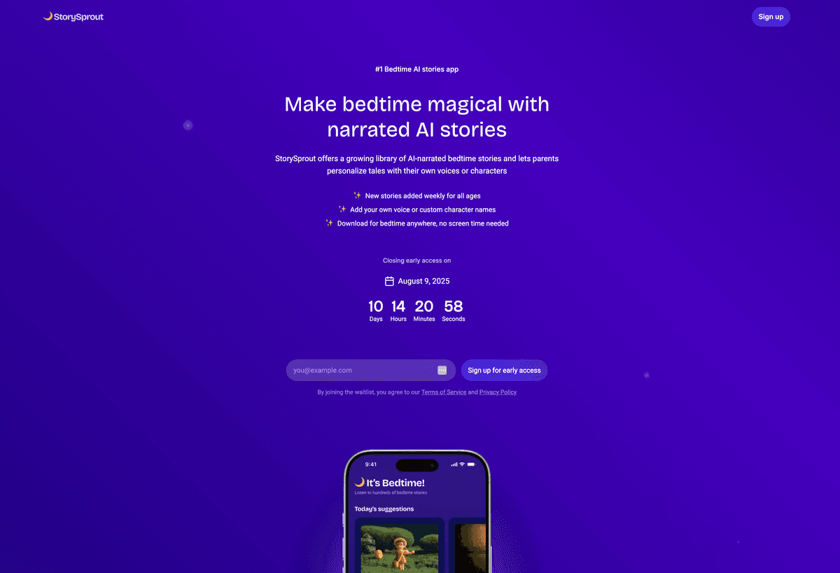 StorySprout template preview