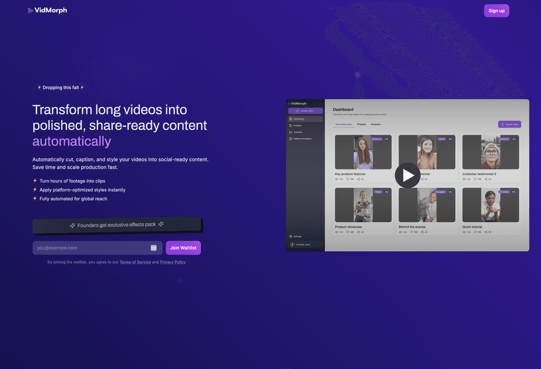 VidMorph template preview