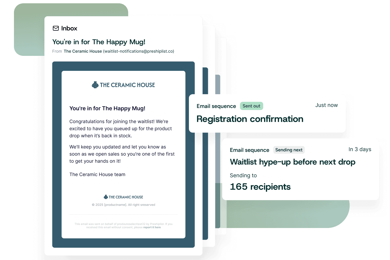 Automated email drips preview